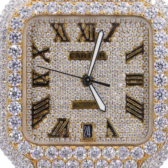 CS Two Tone 41MM Moissanite Diamond Watch 20CT - Picture 4 of 5
